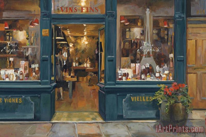 Marilyn Hageman Parisian Wine Shop Art Painting