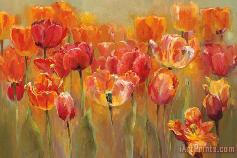 Tulips in The Midst III painting - Marilyn Hageman Tulips in The Midst III Art Print
