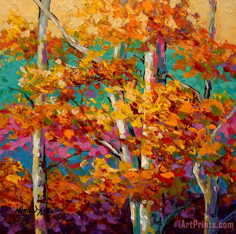 Abstract Autumn III painting - Marion Rose Abstract Autumn III Art Print