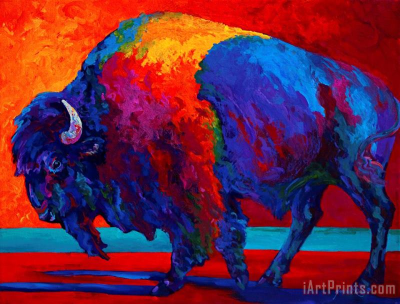 Marion Rose Abstract Bison Art Painting