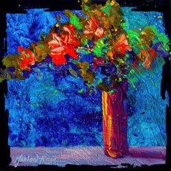 Marion Rose Abstract Floral 2 painting