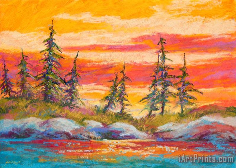 Alaskan Skies painting - Marion Rose Alaskan Skies Art Print