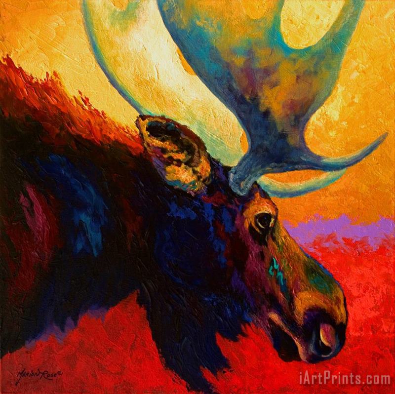 Alaskan Spirit - Moose painting - Marion Rose Alaskan Spirit - Moose Art Print