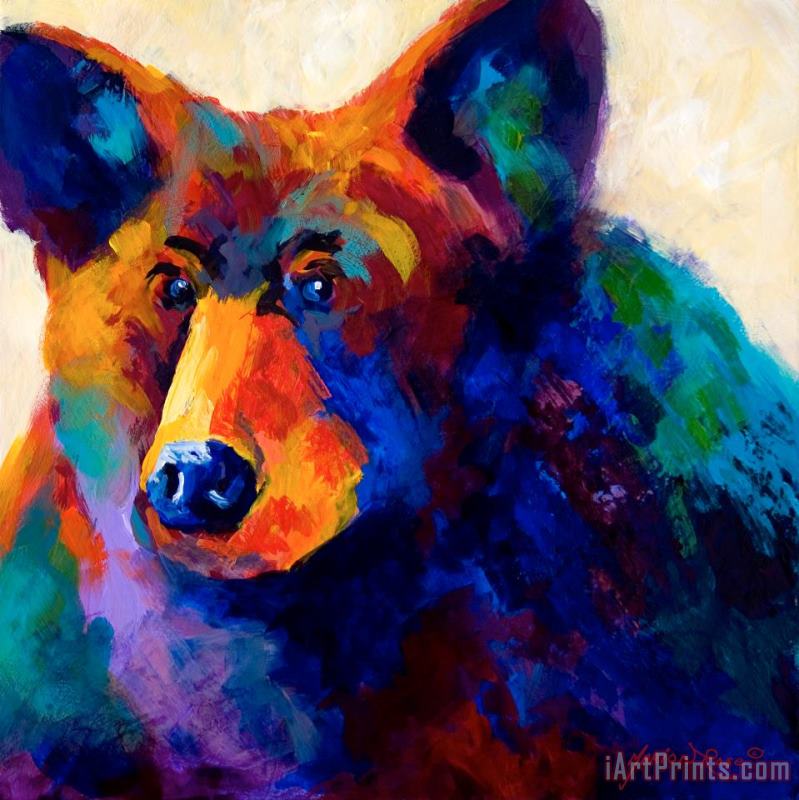 Beary Nice - Black Bear painting - Marion Rose Beary Nice - Black Bear Art Print