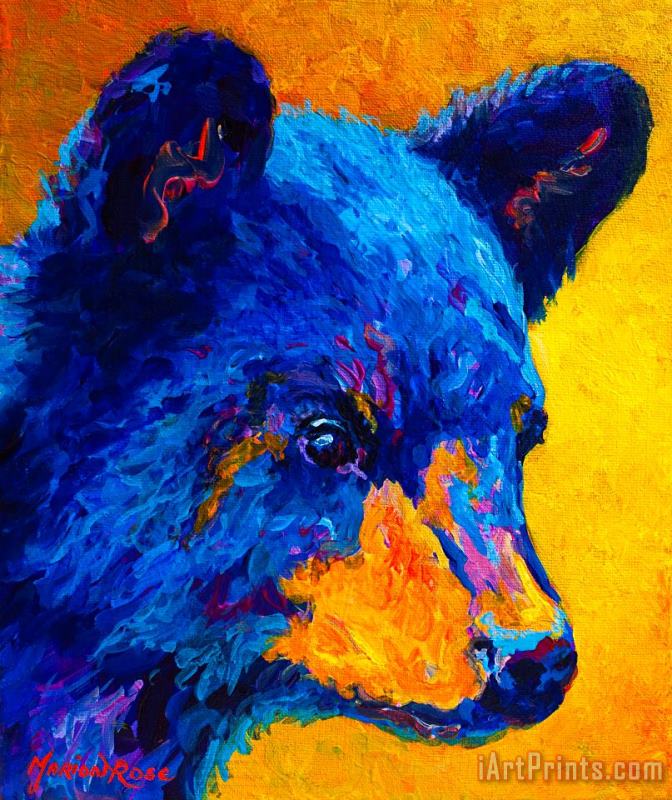 Marion Rose Black Bear Cub 2 Art Painting