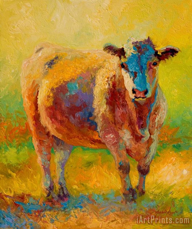 Blondie - Cow painting - Marion Rose Blondie - Cow Art Print