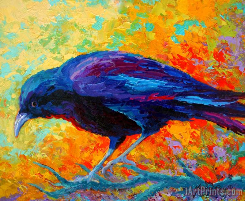 Crow III painting - Marion Rose Crow III Art Print