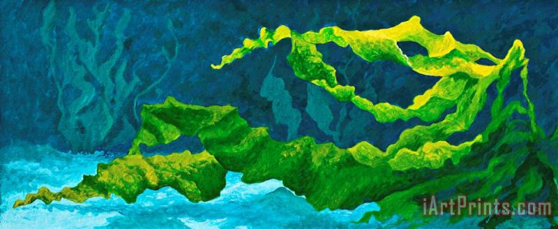 Flowing Kelp painting - Marion Rose Flowing Kelp Art Print