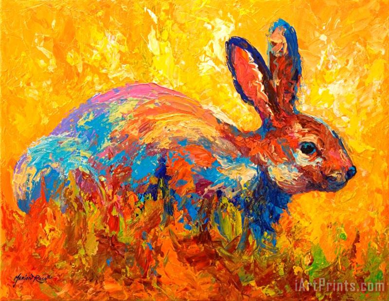 Forest Rabbit II painting - Marion Rose Forest Rabbit II Art Print