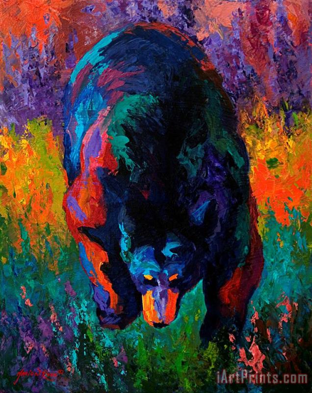 Grounded - Black Bear painting - Marion Rose Grounded - Black Bear Art Print