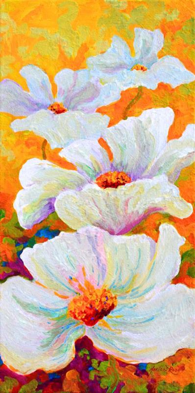 Marion Rose Meadow Angels - White Poppies Art Print