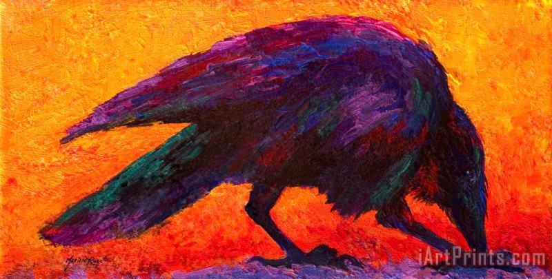 Raven painting - Marion Rose Raven Art Print