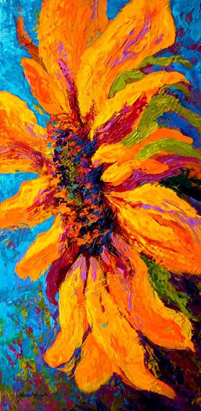 Sunflower Solo II painting - Marion Rose Sunflower Solo II Art Print