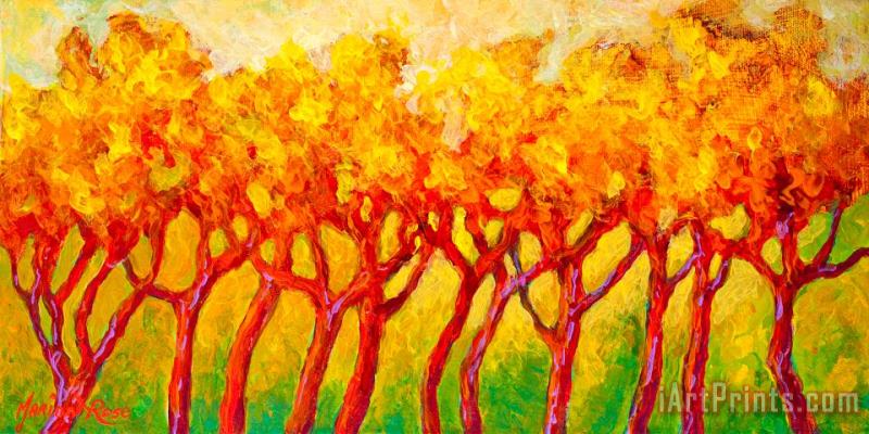 Tree Line painting - Marion Rose Tree Line Art Print