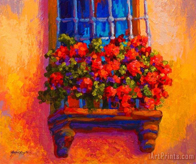 Marion Rose Window Box Art Painting