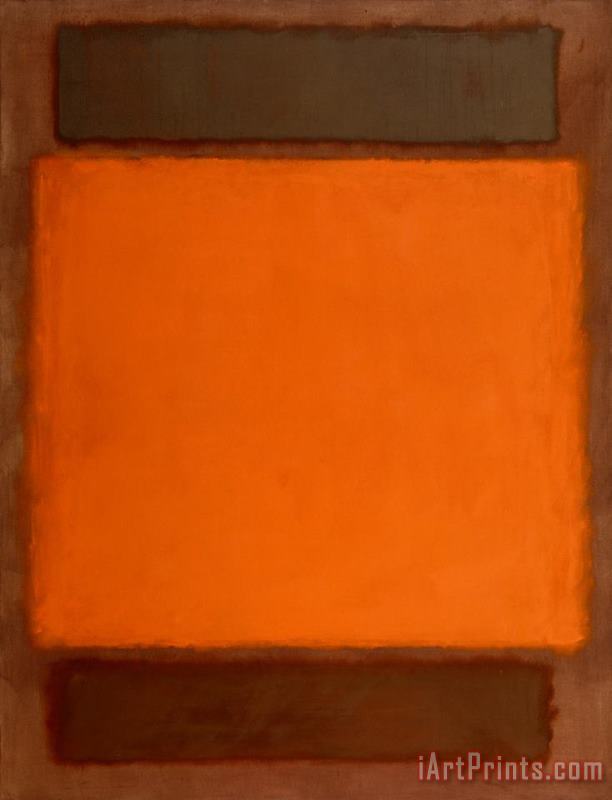 Orange, Brown painting - Mark Rothko Orange, Brown Art Print