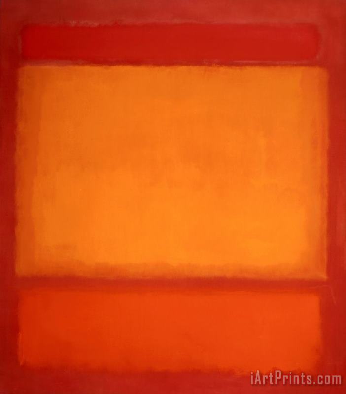 Mark Rothko Red, Orange, Orange on Red Art Painting