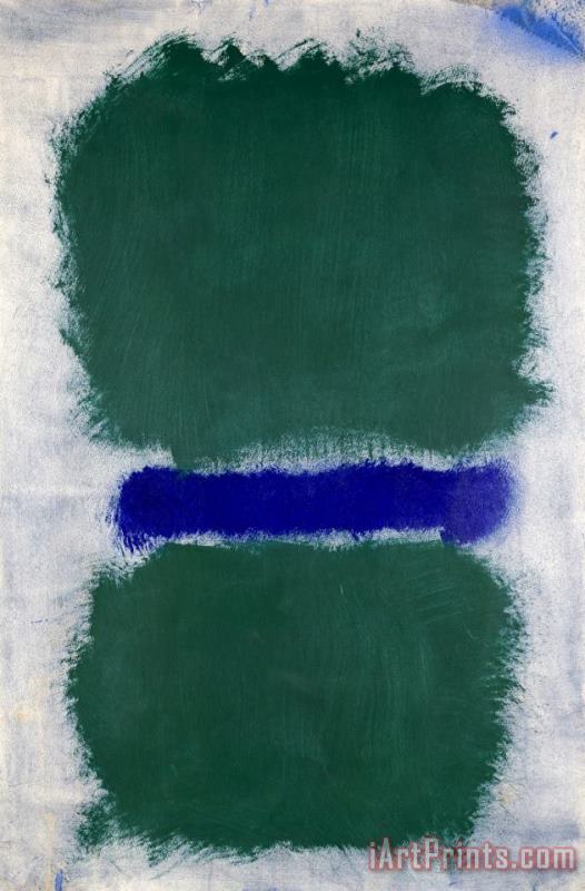Mark Rothko Untitled (green Divided by Blue) Art Painting