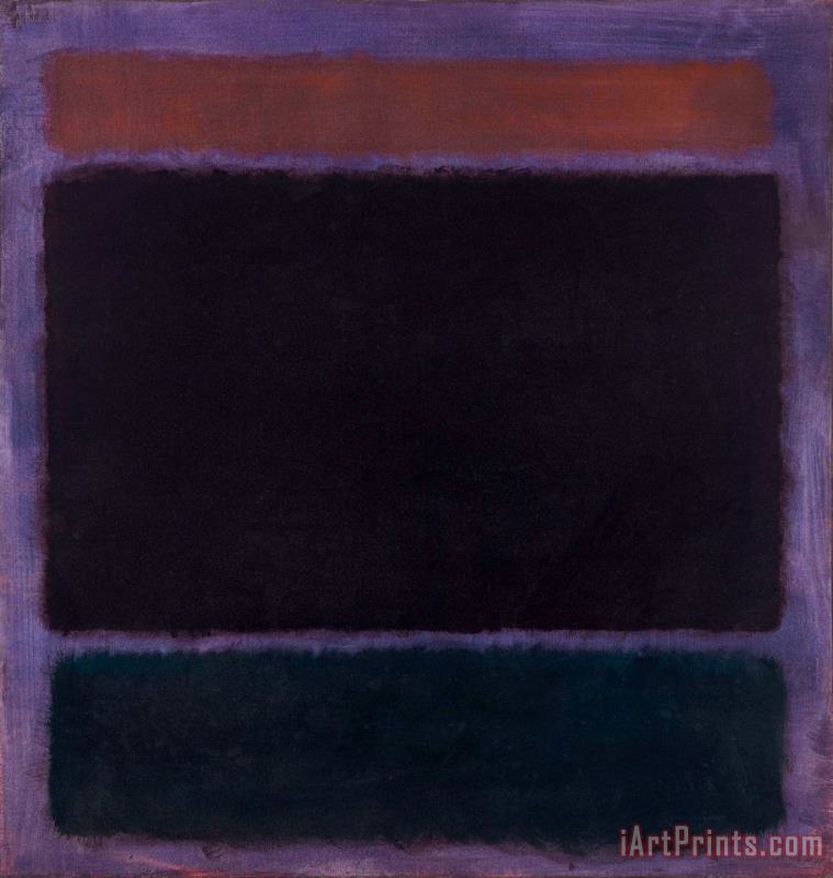 Untitled (rust, Blacks on Plum), 1962 painting - Mark Rothko Untitled (rust, Blacks on Plum), 1962 Art Print