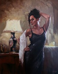 Mark Spain All Dressed Up painting
