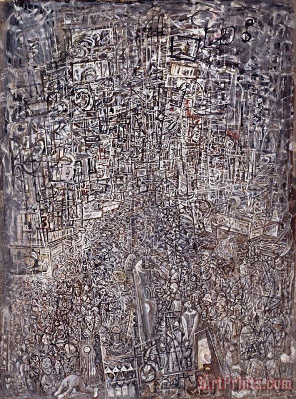 Electric Night painting - Mark Tobey Electric Night Art Print