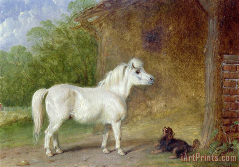 Martin Theodore Ward A Shetland pony and a King Charles spaniel Art Painting