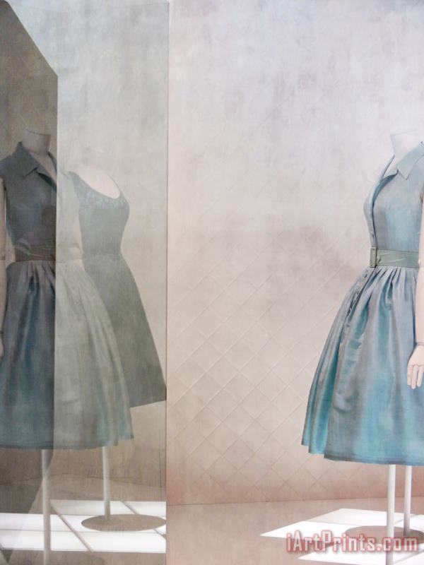 Blue dress painting - Martine Roch Blue dress Art Print