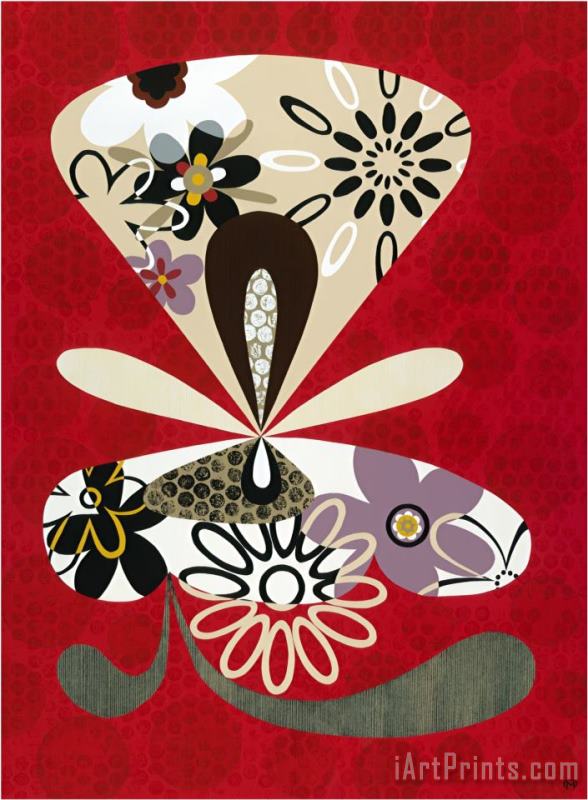 Mary Calkins Flowers in Flight II Art Print