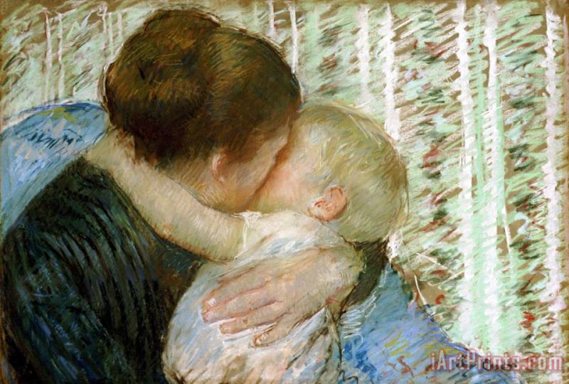 Mary Cassatt A Goodnight Hug Art Painting