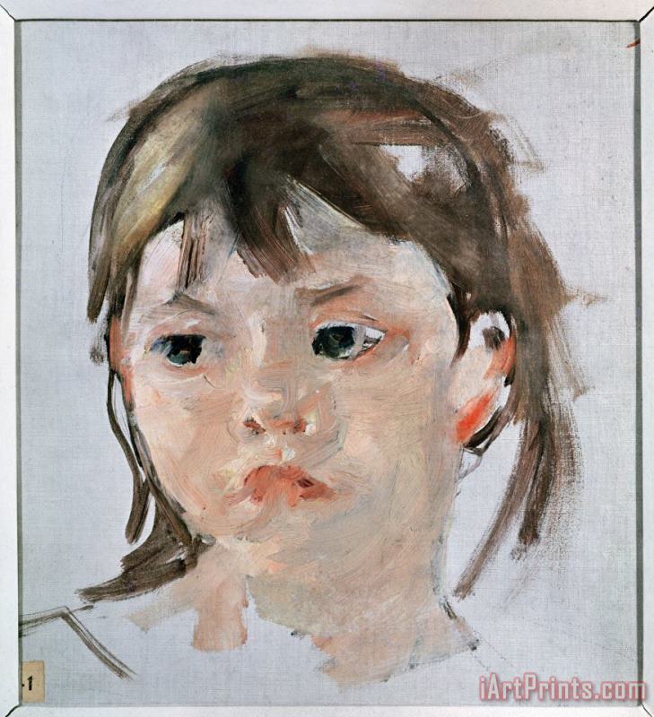 Head of a Young Girl (oil on Canvas) painting - Mary Cassatt Head of a Young Girl (oil on Canvas) Art Print