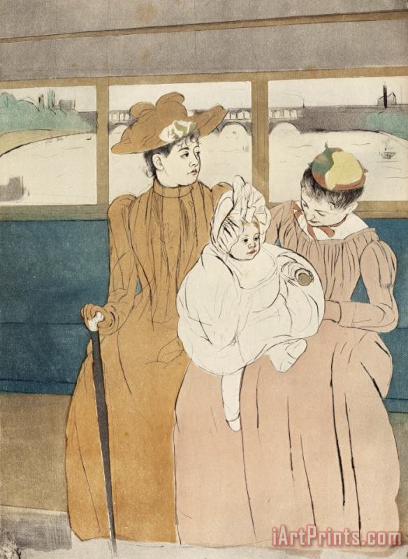 In The Omnibus painting - Mary Cassatt In The Omnibus Art Print