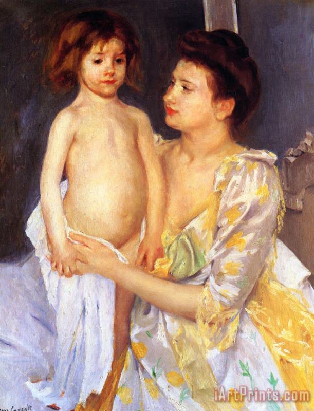 Jules Being Dried by His Mother painting - Mary Cassatt Jules Being Dried by His Mother Art Print
