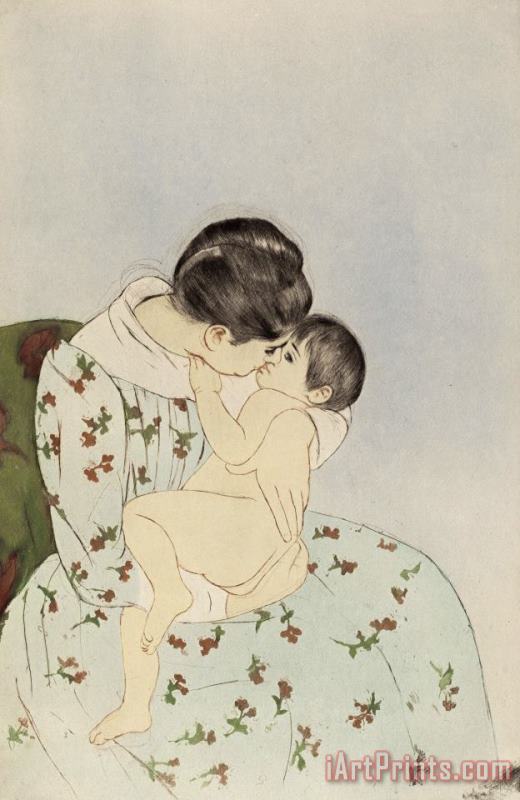 Mary Cassatt Mother's Kiss Art Print