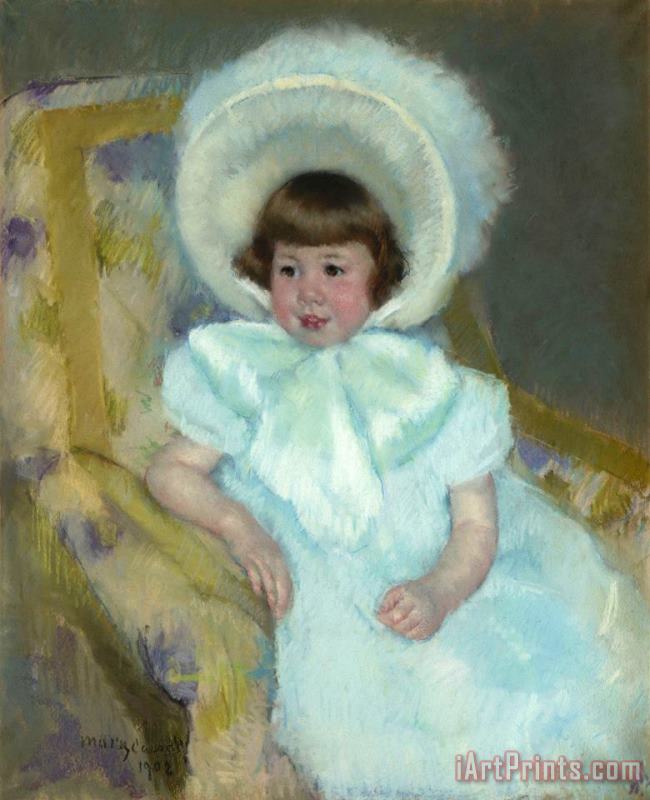 Portrait of Mademoiselle Louise Aurore Villeboeuf painting - Mary Cassatt Portrait of Mademoiselle Louise Aurore Villeboeuf Art Print