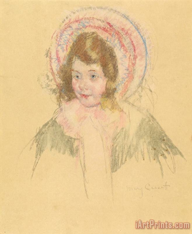 Mary Cassatt Sara Wearing a Bonnet And Coat Art Print