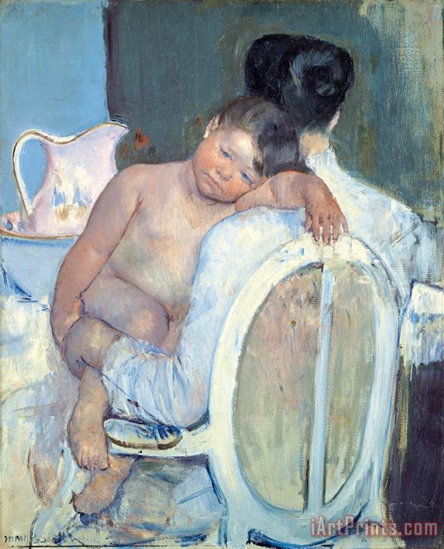 Woman Sitting with a Child in Her Arms painting - Mary Cassatt Woman Sitting with a Child in Her Arms Art Print