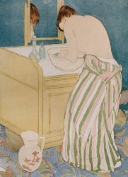 Mary Stevenson Cassatt Woman Bathing painting