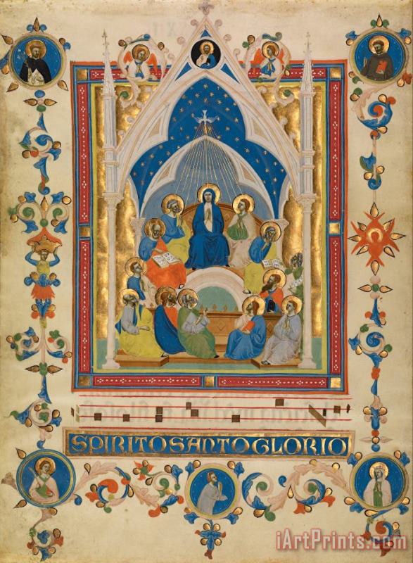 Pentecost painting - Master of The Dominican Effigies Pentecost Art Print