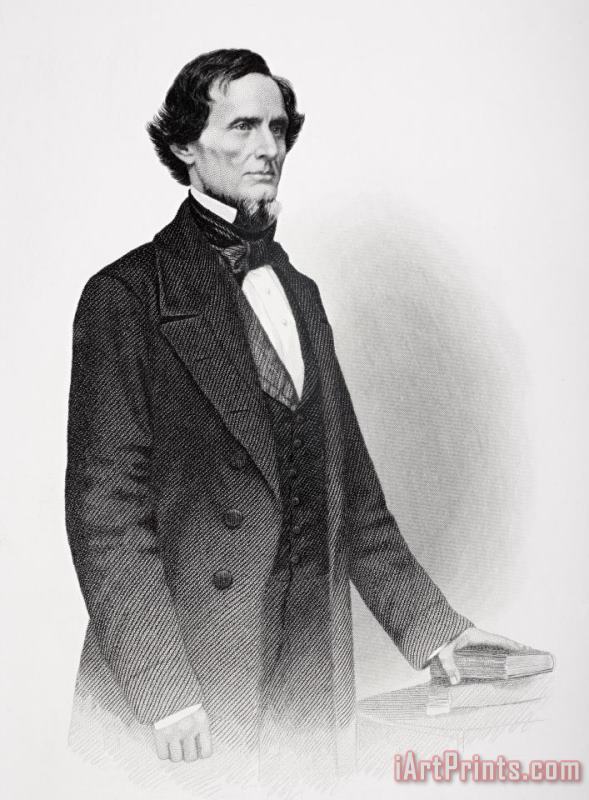 Mathew Bardy Portrait Of Jefferson Davis Art Print