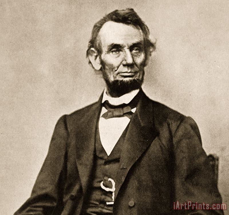 Portrait Of Abraham Lincoln painting - Mathew Brady Portrait Of Abraham Lincoln Art Print