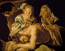 Matthias Stomer Samson And Delilah painting