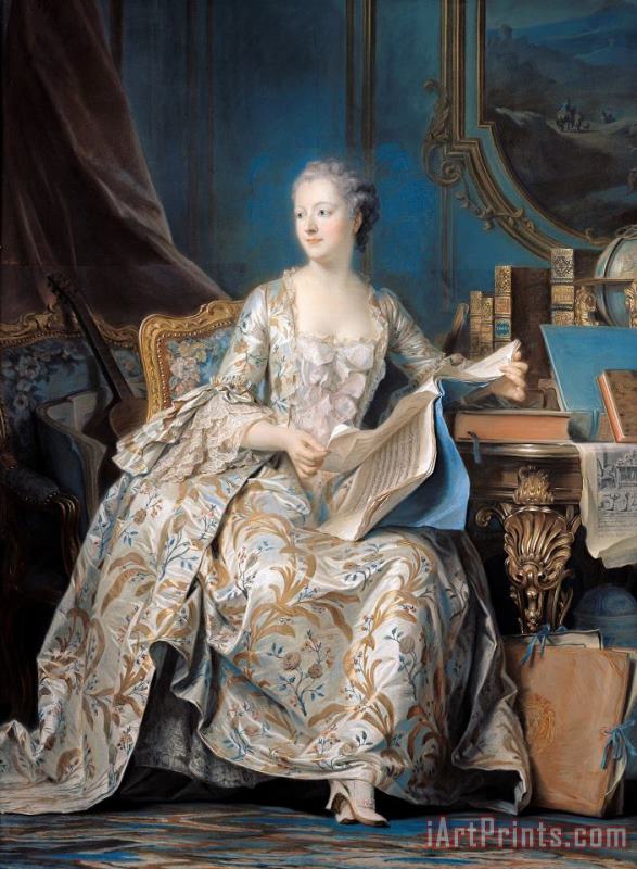 Maurice-Quentin de La Tour Jeanne Poisson (1721 64) The Marquise De Pompadour Art Painting