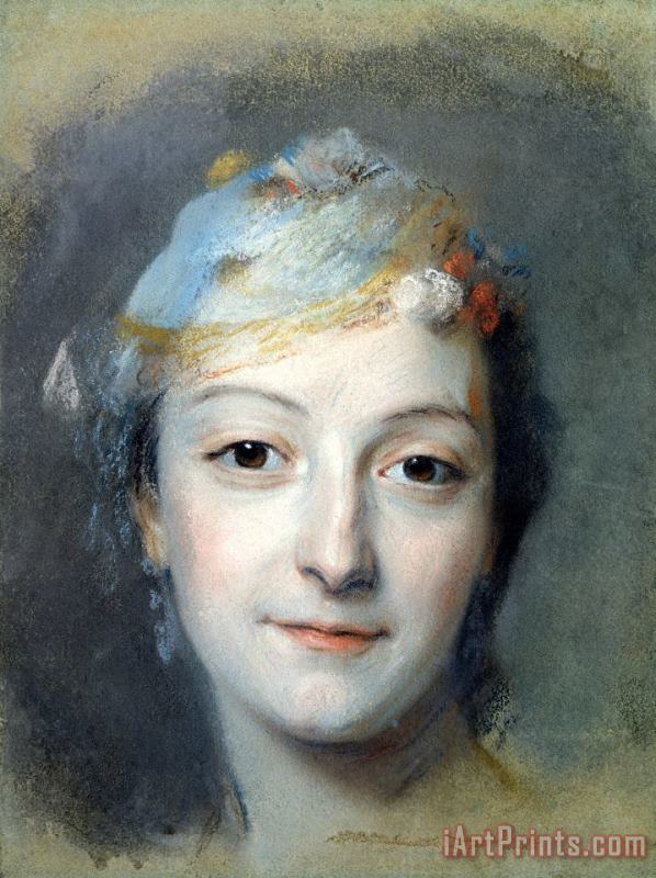 Maurice-Quentin de La Tour Portrait of Marie Fel (1713 78) Art Print