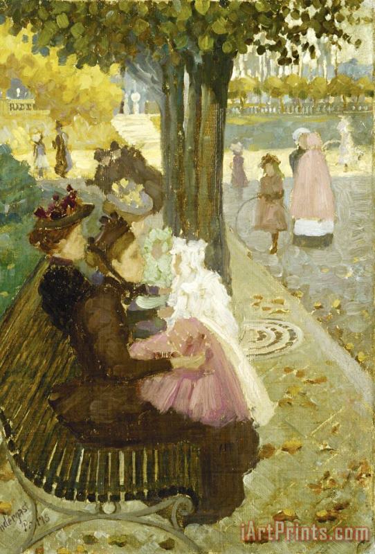 The Luxembourg Garden, Paris painting - Maurice Brazil Prendergast The Luxembourg Garden, Paris Art Print