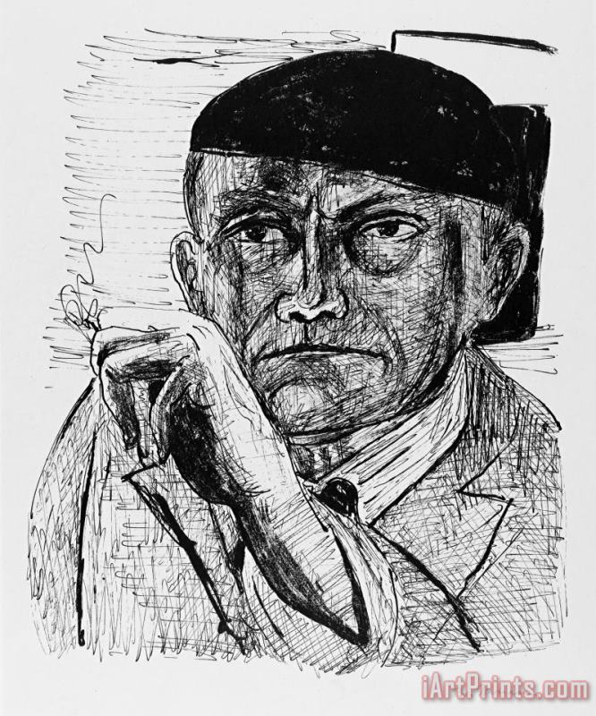 Max Beckmann Self Portrait (selbstbildnis) From Day an Art Print
