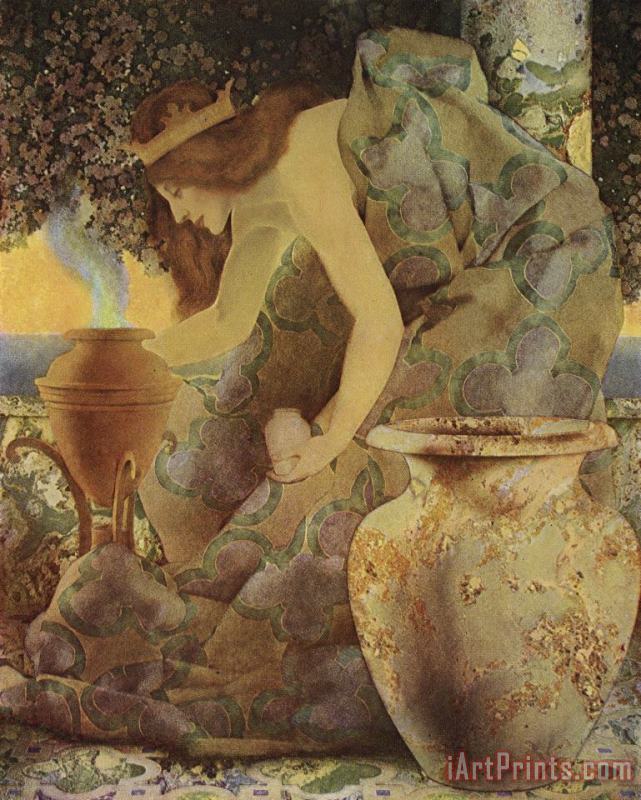 Gulnare of The Sea Illustration painting - Maxfield Parrish Gulnare of The Sea Illustration Art Print