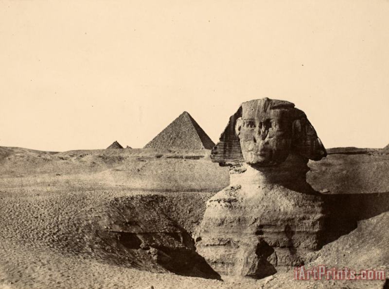 Maxime Du Camp Le Sphinx, Egypt Moyenne Art Print