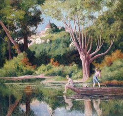 Maximilien Luce Bathing painting