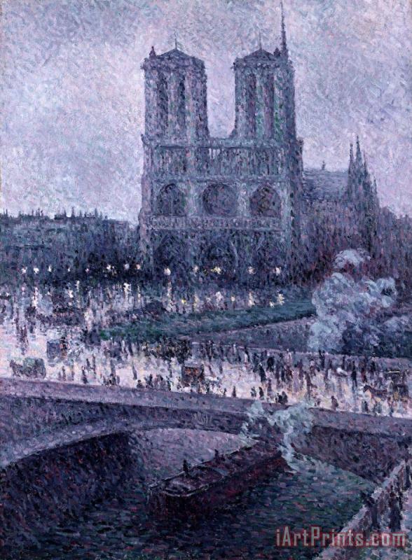 Notre Dame painting - Maximilien Luce Notre Dame Art Print