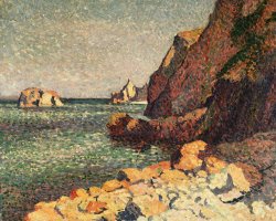 Maximilien Luce Sea And Rocks at Agay painting